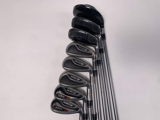 Adams Idea A3 OS Club Set 5W 5H 6H 7-PW SW Grafalloy Adams 65g Senior RH