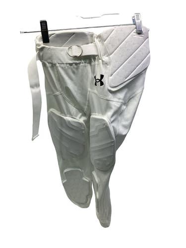 Used Under Armour Youth FB Integrated Pants White SM 11347-S000261693