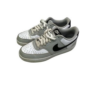 Used Nike COURT VISION LOW GREY FOG Basketball Shoes M White And Grey Senior 9 11347-S000261684