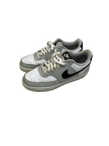 Used Nike COURT VISION LOW GREY FOG Basketball Shoes M White And Grey Senior 9 11347-S000261684
