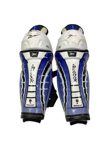 Used Reebok 3K Intermediate Shin Guards White 12" 11347-S000261665