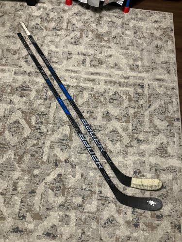 (2) Senior Bauer Nexus 1N Left Hand Hockey Stick P28 87 Flex (Used) READ DESCRIPTION