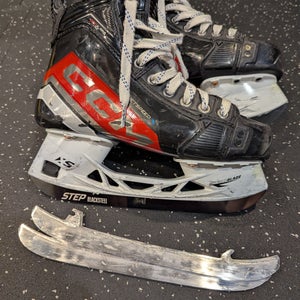 CCM JetSpeed FT6 Pro Hockey Skates Tapered size 4 w/Step Blacksteel + extra set of steel