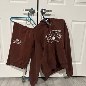 Brown Men's Large denim tears Sweatshirt and pants (brand New)