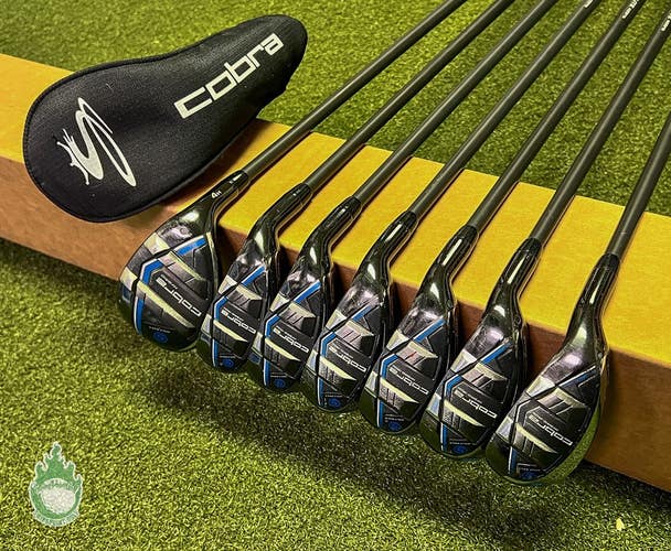 Right Handed Cobra T-Rail 2 4 Hybrid Irons 5-PW 45g Lite Flex Graphite Golf Set