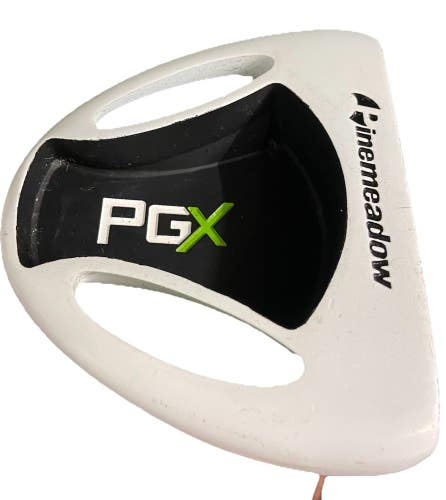 Pinemeadow Golf PGX Mallet Putter RH Double Bend Steel 34.5" New Midsize Grip