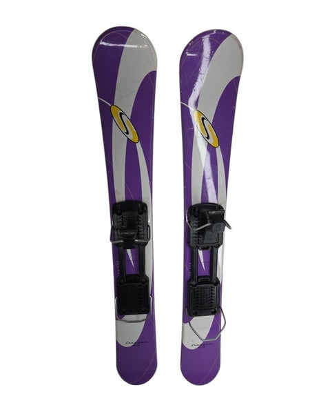 SnowJam 85cm Skiboards Snowblades Ski Blades Mini Skis Purple Yellow