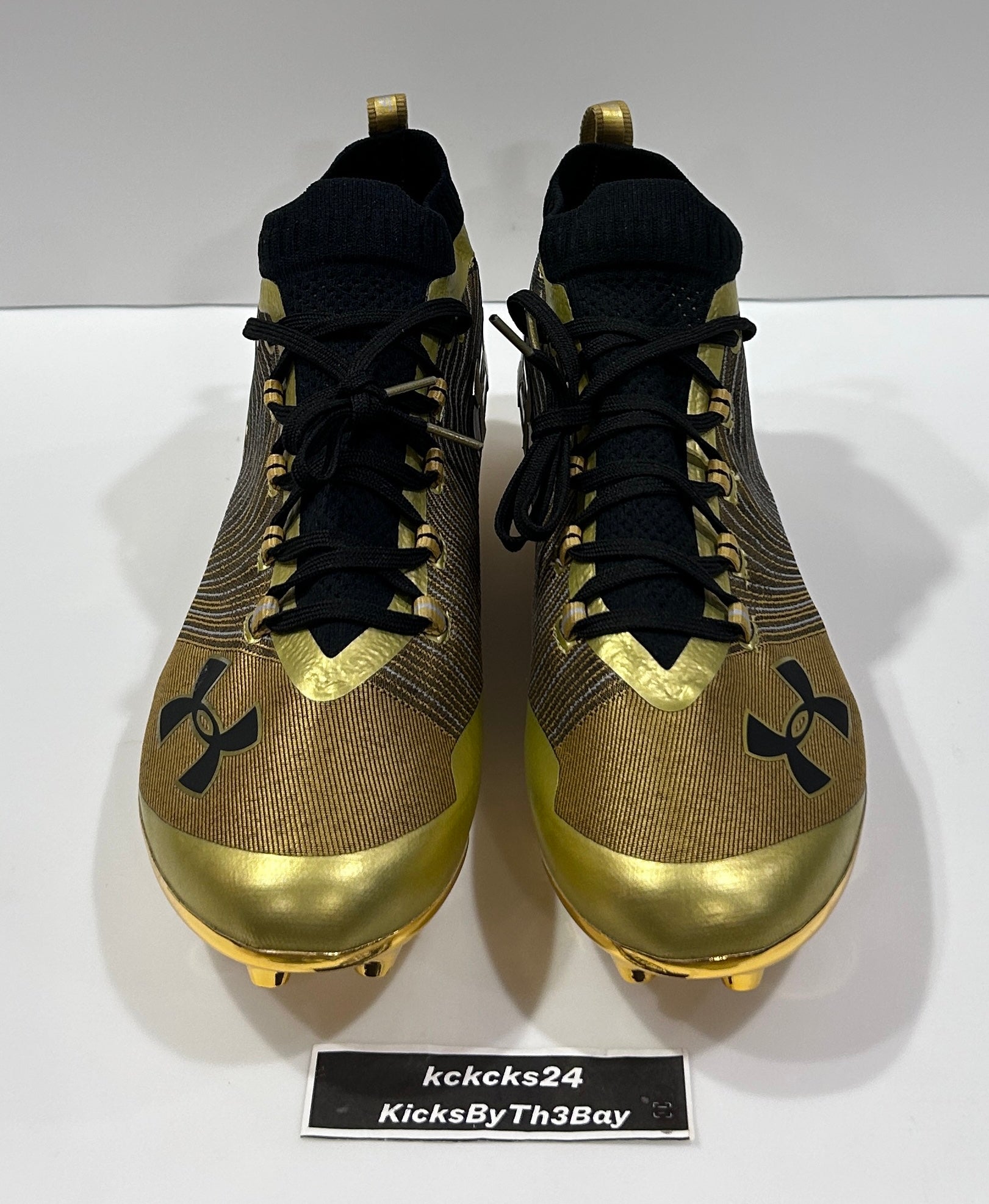 Size 12 Under Armour Spotlight MC Football Cleats Gold 3020675-900