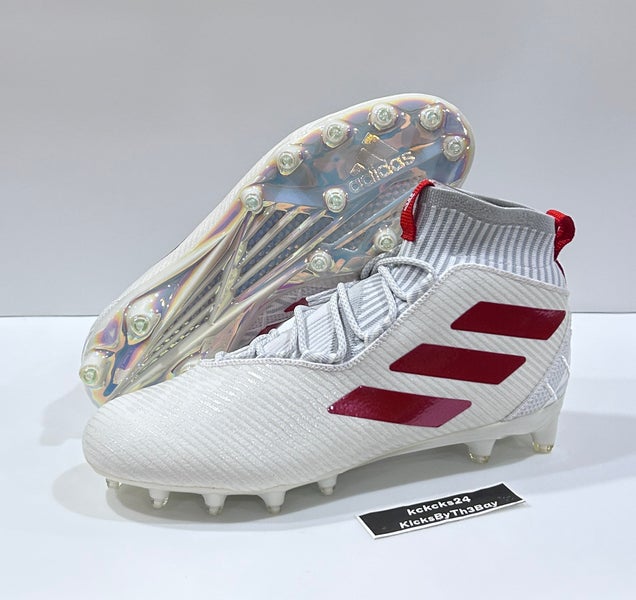 Size 12.5 Adidas Freak Ultra Primeknit Football Cleats White Red EG0869 PK boost160