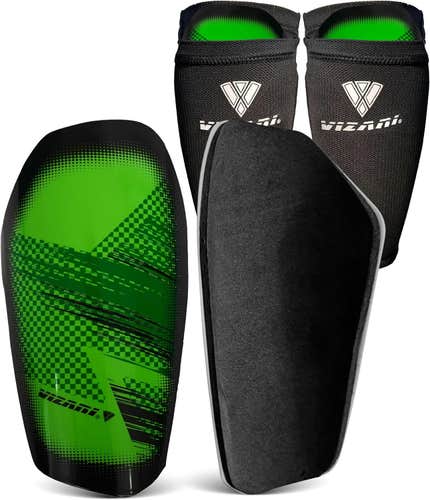 Vizari Slip in Soccer Shin Guards for Adults, Youth & Big Kids, Lightweight, Durable - VZSG70185-L