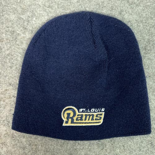 St Louis Rams Hat Cap Beanie Youth One Size Navy Blue NFL Football Team Apparel