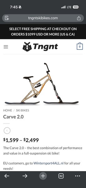 Unisex 2019 TNGNT Ski Bike, designed in Utah.