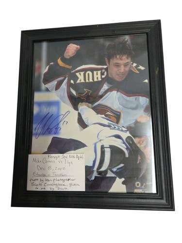 Ilya Kovalchuk Signed Poster Atlanta Thrashers Autographed NHL Fight Vs Comrie