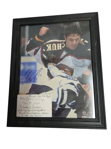 Ilya Kovalchuk Signed Poster Atlanta Thrashers Autographed NHL Fight Vs Comrie