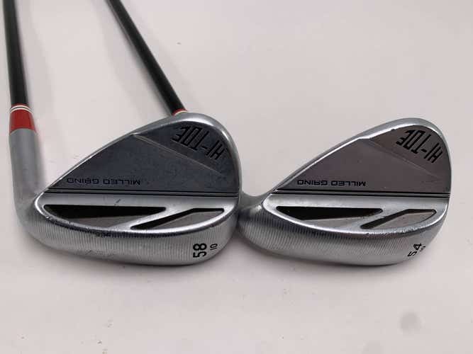 TaylorMade Milled Grind HI-TOE 3 Chrome Wedge Set 54* 10 | 58* 10 TGI 70 Mens RH