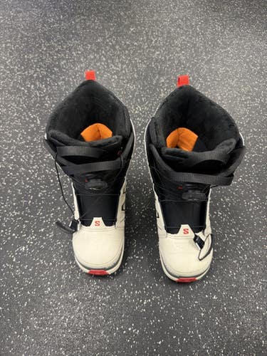 Used Salomon LAUNCH BOA SJ Mens Snowboard Boots Tan Senior 8.5 11849-S000034861