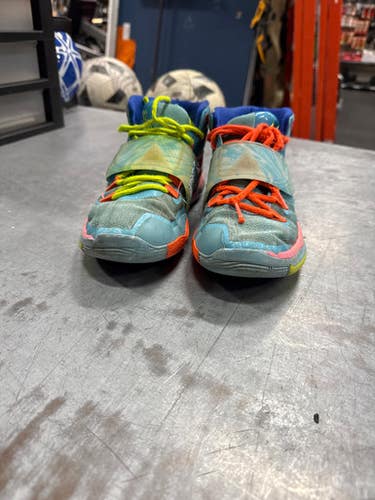 Used Nike Basketball Shoes Y Neon Green And Royal Blue Junior 05 11337-S000477139