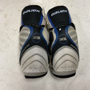 Used Bauer SUPREME ONE55 Junior Elbow Pads White/Black/Royal SM 11855-S000197186