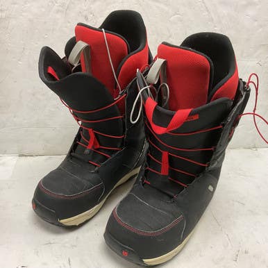 Used Burton MENS MOTO Mens Snowboard Boots Black And Red Senior 9 11855-S000197155