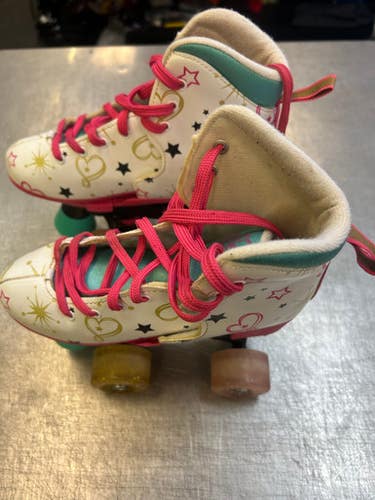 Used ADJ 1-4 Junior Rec Fitness Skates White Adjustable 11339-S000197515