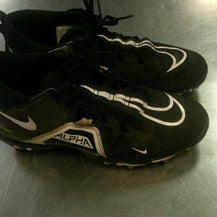 Used Nike ALPHA Adult FB Cleats Black Senior 10 11868-S000067000