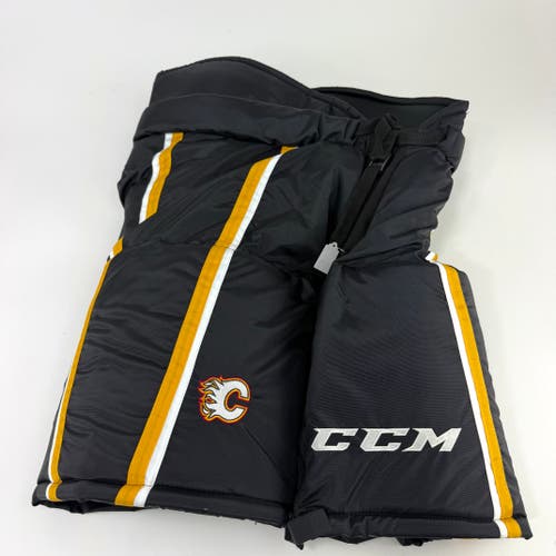 New Black Calgary Flames CCM HP70 Pants | XL +2" | J605