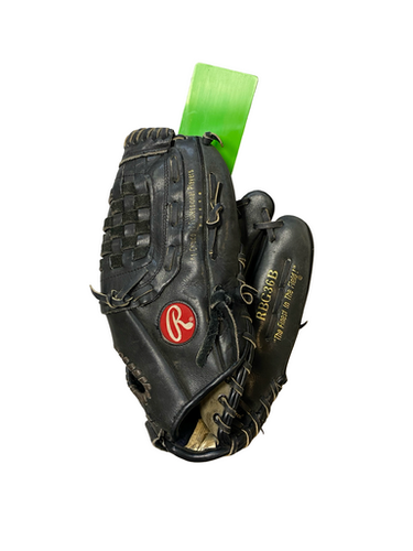 Used Rawlings RBG36B BB/SB Glove RH Throw Black 12 1/2" 11706-S000369736