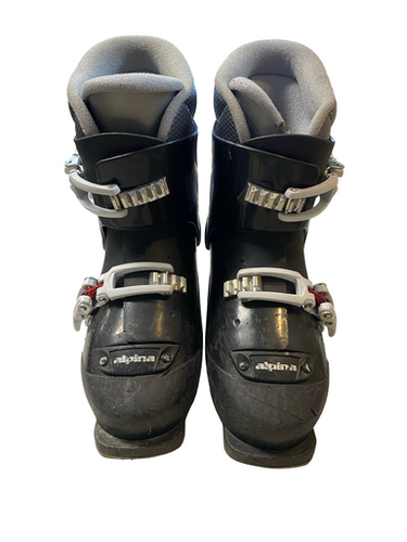 Used Alpina J2 SPORT FIT Boys DH Ski Boot Black 215 MP - J03 11706-S000369637