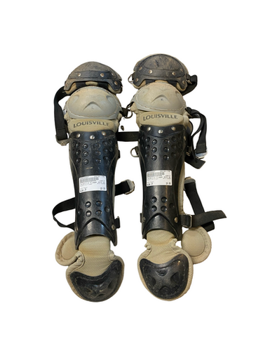 Used Louisville Slugger SHIN GUARDS Catchers Leg Guards Black Junior 11706-S000369607