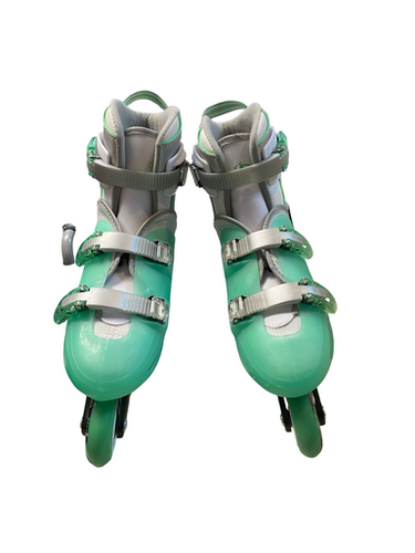 Used RollerDerby V500 TECH Senior Rec Fitness Skates Green Senior 7 11706-S000369541