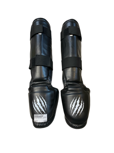 Used Martial Arts Shin Pads Black LG 11706-S000369232
