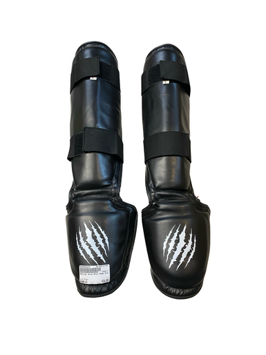 Used Martial Arts Shin Pads Black LG 11706-S000369232