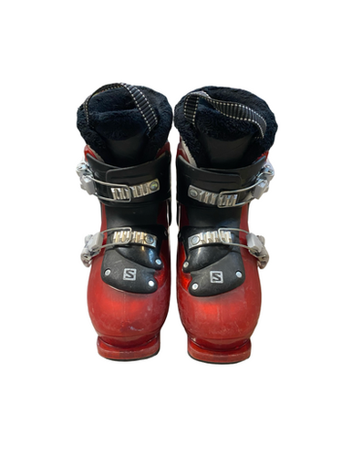 Used Salomon T2 Boys DH Ski Boot Red 200 MP - Y13.5 11706-S000369182