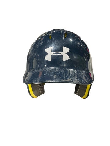 Used Under Armour USA HELMET 6 1/2-7 1/2 Batting Helmet Mask Navy Blue One Size 11834-S000044348