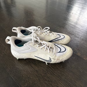 White Men's Size M 10.5 (W 11.5) Adult Nike Alpha Huarache 8 Pro (Used)