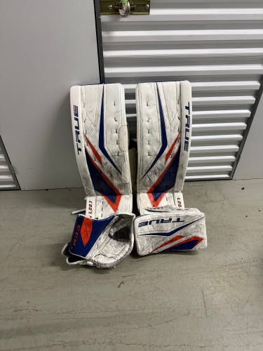 True Goalie Pads full set 34+1 NY Islanders Pro Stock