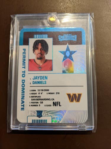 2024 Panini Permit To Dominate Jayden Daniels RC #3 Case hit