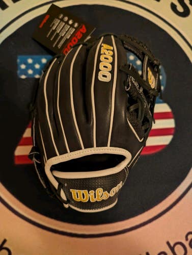 NWT Wilson A2000 1786 Spin Control 11.5" Infield Baseball Glove RHT Black Gold