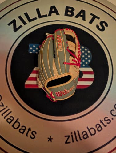 NWT Wilson A2000 1785 Super Skin 11.75" Infield Baseball Glove RHT Gray Red