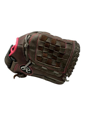 Used Rawlings FP111 RH Throw Fastpitch Gloves Brown 11" 11835-S000202801