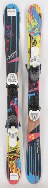 Fischer Stunner Twin Tip Kids Skis with Bindings - 111 cm Used
