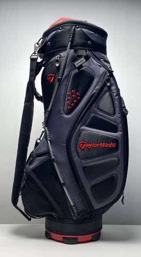 Taylormade Cart Bag Black/Gray/Red 14-Way Divide Single Strap Golf Bag