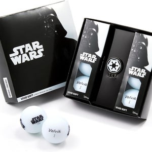 Volvik Vivid Soft Golf Balls (Darth Vader, 6pk) Gift Set NEW