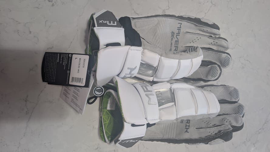 Maverik Max Lacrosse Gloves Large (New)