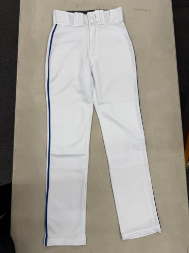 Easton White/Royal Baseball Pants: Adult XS