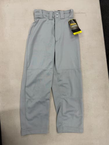 Wilson Grey Baseball Pants: Youth Small