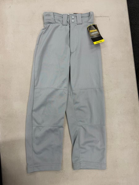 Wilson Grey Baseball Pants: Youth Small