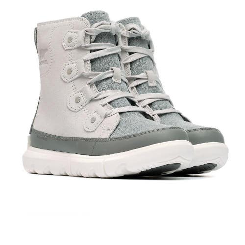 Sorel Explorer Next Joan 2068791-009 Women's Gray Suede Waterproof Boots ZAP965