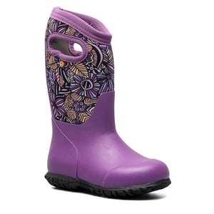 Bogs York Wild Garden Kids US 6 Purple Waterproof Pull On Winter Boots ZAP842