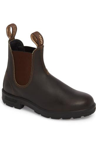 Blundstone 500 Boots Mens US 7.5 Dark Brown Leather Classic Ankle Chelsea ZAP908